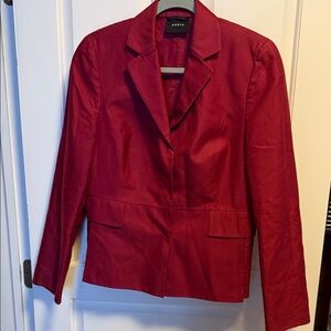 Akris Women's Red Burgundy Blazer Jacket